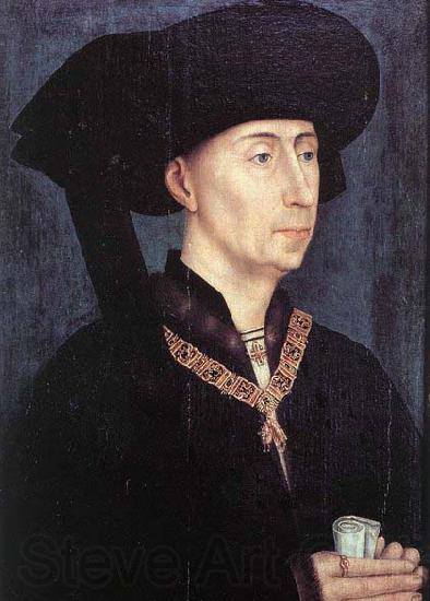 WEYDEN, Rogier van der Portrait of Philip the Good after Spain oil painting art